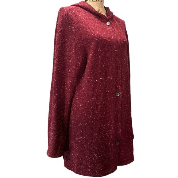 Isabella Byrd by Anthropologie EC buttoned down hooded cardigan.  Size large - Picture 4 of 7